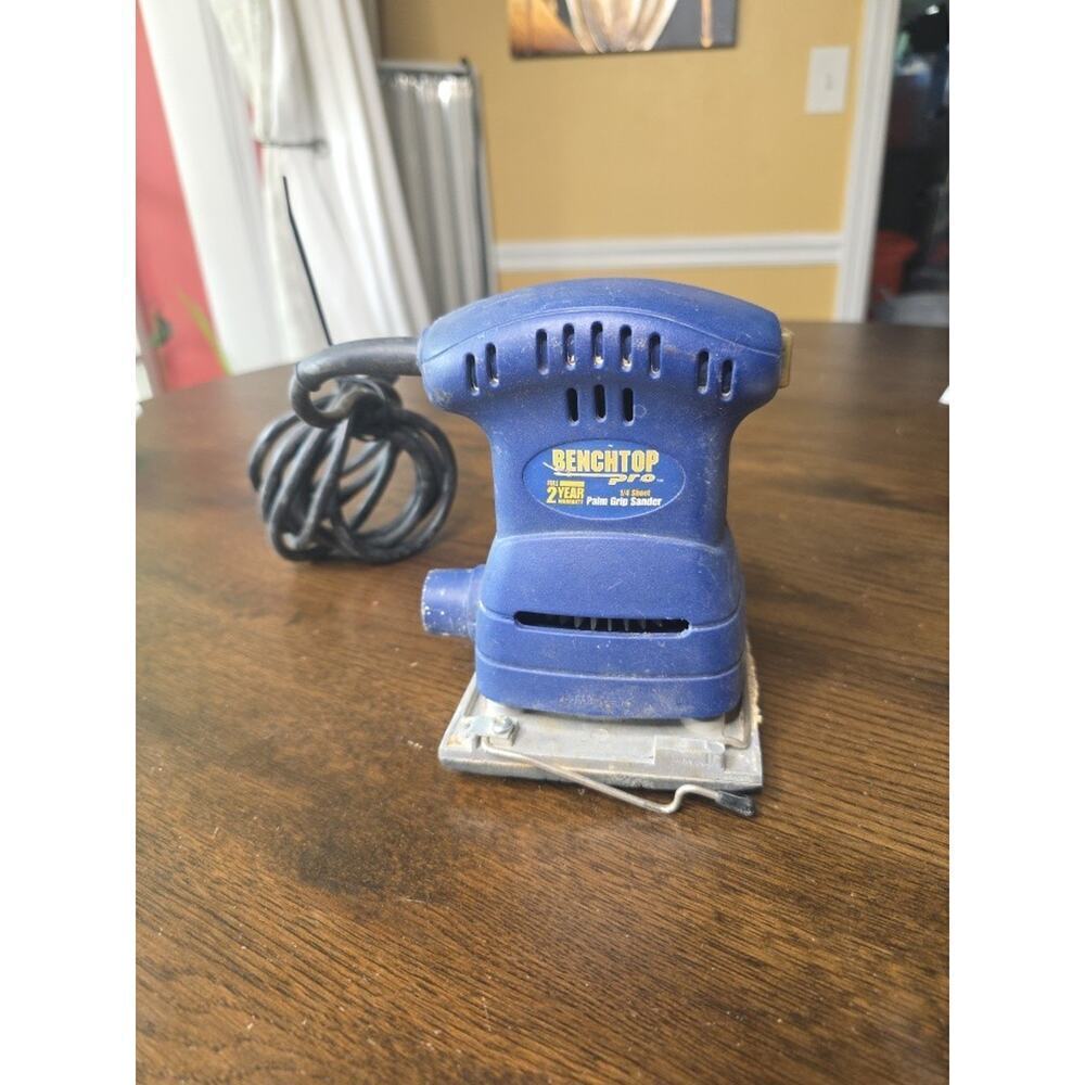 Benchtop Pro Palm Grip Sander Only 1/4 Sheet PS180CN No dust bag TESTED